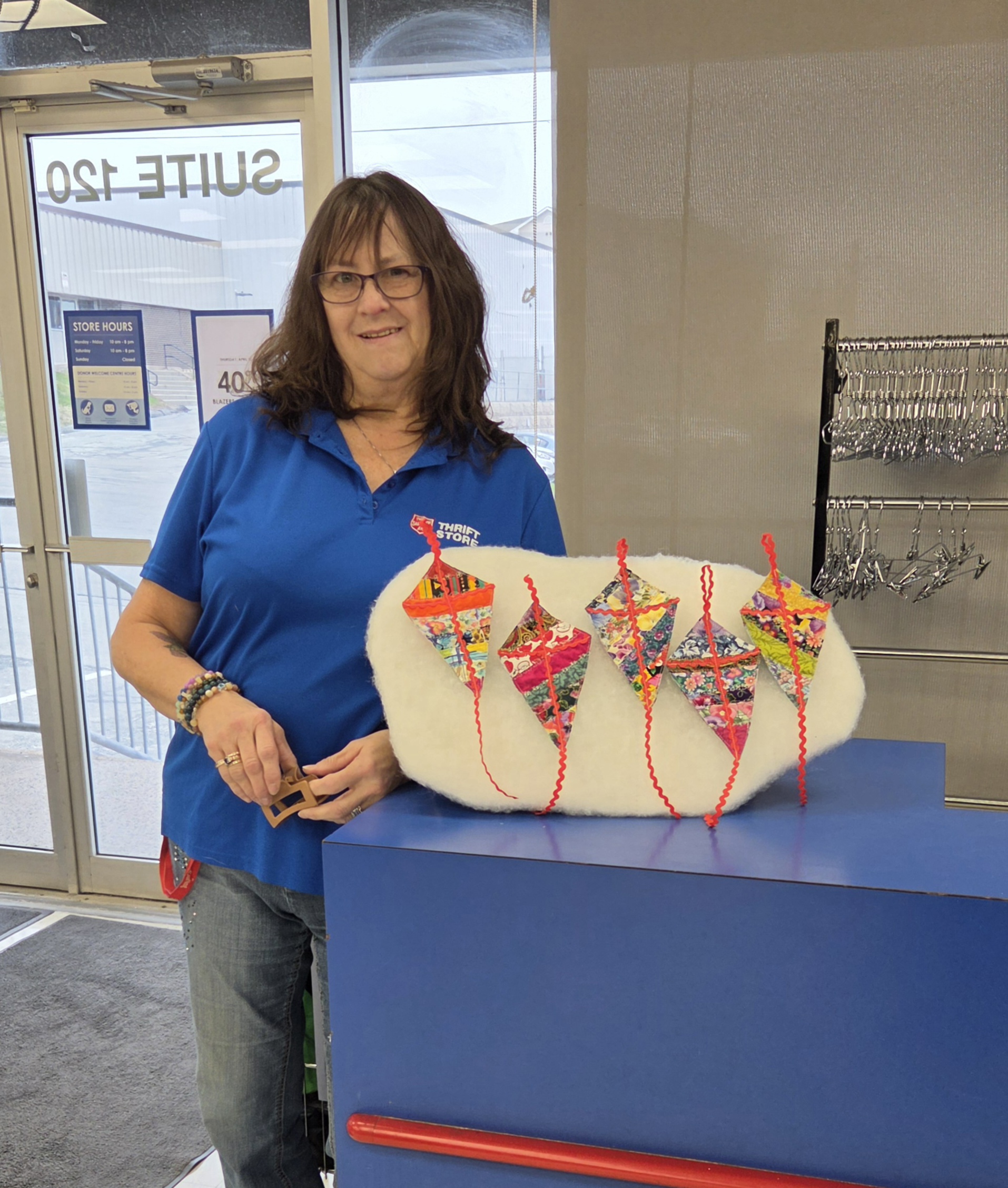 Bonnie Richards Hiscock and her quilted decor