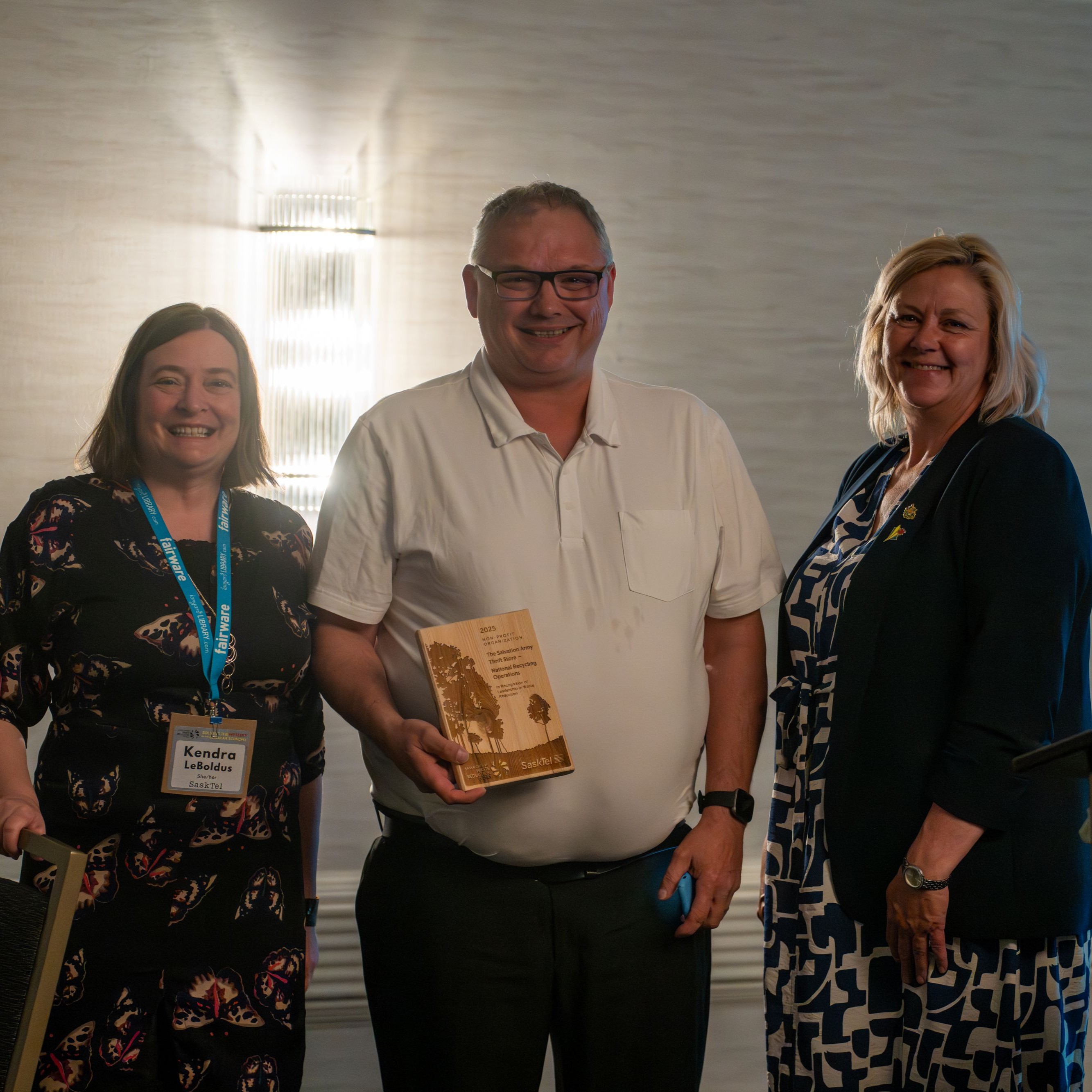 Saskatchewan team holding waste reduction award