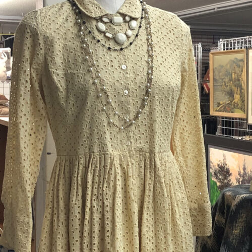 vintage cream dress