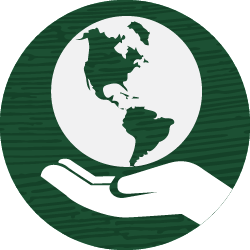 hand under earth icon